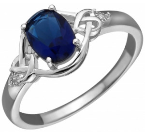 Серебряное кольцо с фианитом