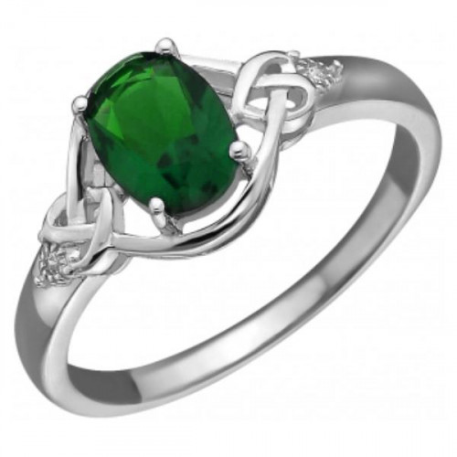 Серебряное кольцо с фианитом