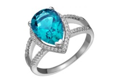 Серебряное кольцо с фианитом