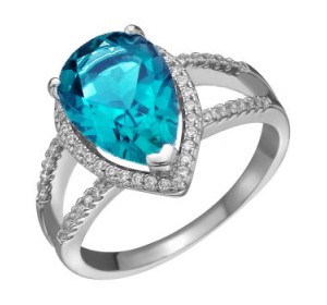 Серебряное кольцо с фианитом