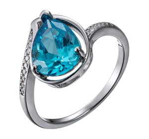 Серебряное кольцо с фианитом