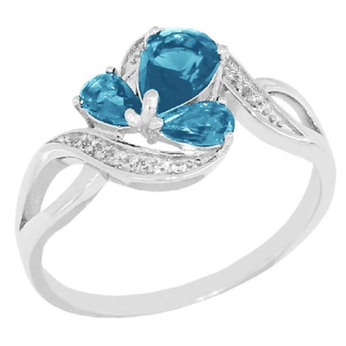 Серебряное кольцо с фианитом