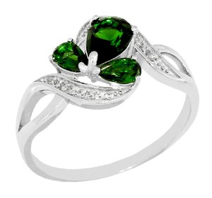 Серебряное кольцо с фианитом