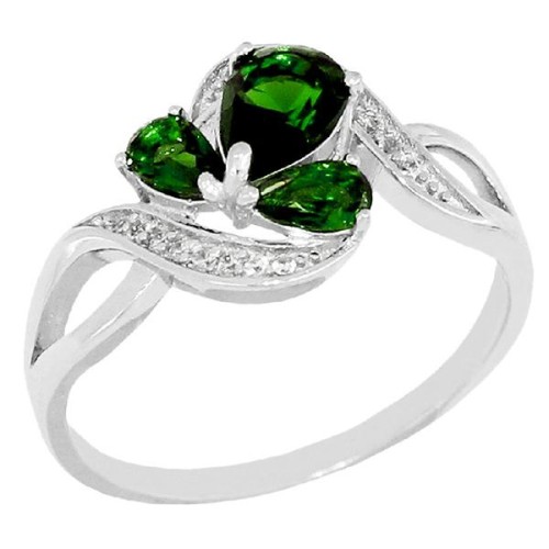 Серебряное кольцо с фианитом