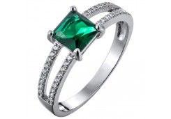 Серебряное кольцо с фианитом