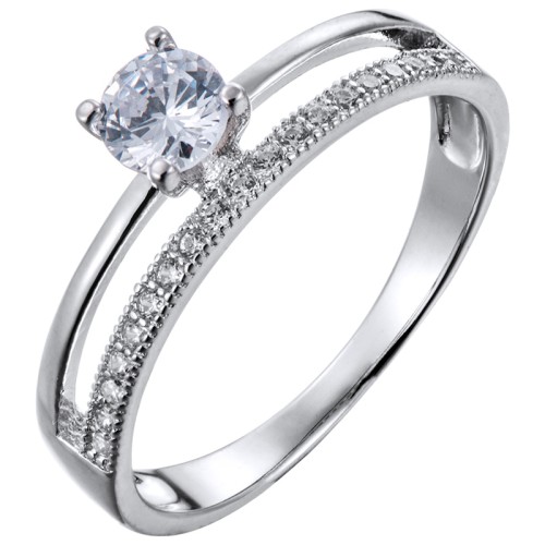 Серебряное кольцо с фианитом