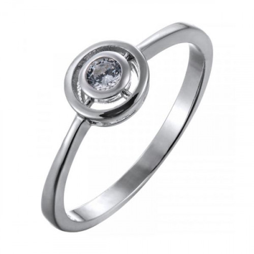 Серебряное кольцо с фианитом