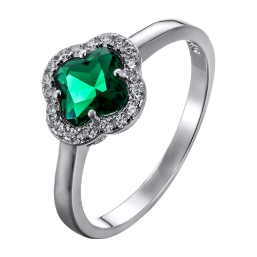 Серебряное кольцо с фианитом
