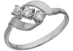 Серебряное кольцо с фианитом