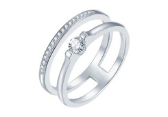 Серебряное кольцо с фианитом