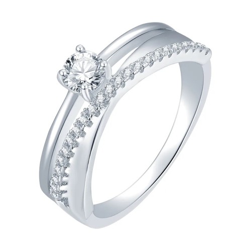 Серебряное кольцо с фианитом