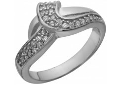 Серебряное кольцо с фианитом