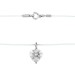 Подвеска на леске из серебра с фианитом