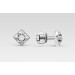 Серьги пусеты (гвоздики) из белого золота с бриллиантом