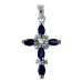 Серебряная подвеска с сапфиром