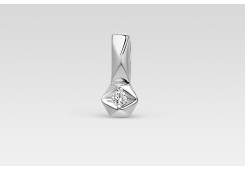 Подвеска из белого золота с бриллиантом