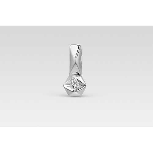 Подвеска из белого золота с бриллиантом