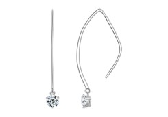 Серебряные cерьги с фианитом