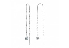 Серебряные cерьги с фианитом
