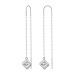 Серебряные cерьги классические с фианитом