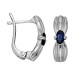 Серебряные cерьги с сапфиром