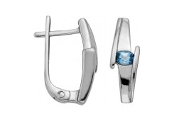 Серебряные cерьги с топазом