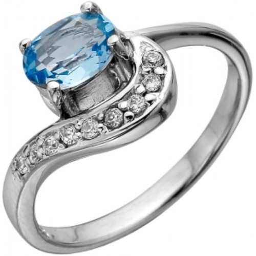 Кольцо из серебра 925 пробы с топазом