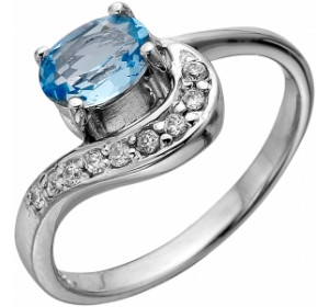 Серебряное кольцо с топазом