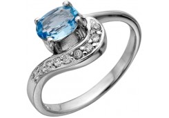 Серебряное кольцо с топазом