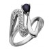 Серебряное кольцо с сапфиром