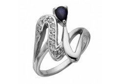 Серебряное кольцо с сапфиром