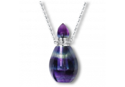 Серебряное колье с флюоритом