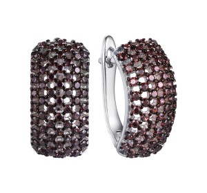 Серебряные cерьги с фианитом