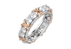 Серебряное кольцо с позолотой с фианитом