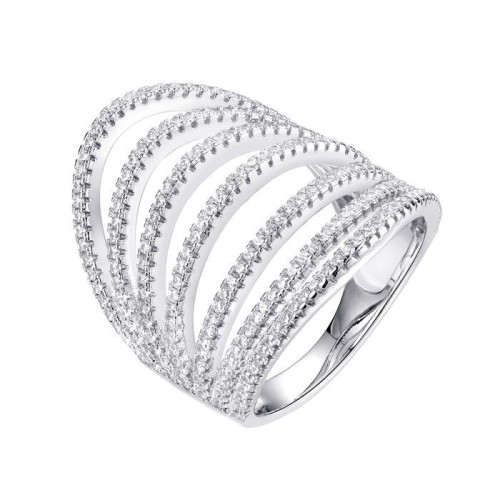 Серебряное кольцо с фианитом