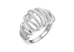 Серебряное кольцо с фианитом