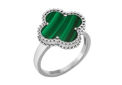 Серебряное кольцо с малахитом