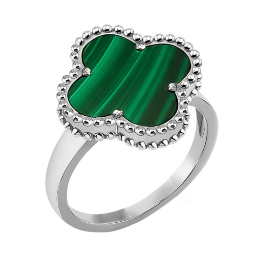 Серебряное кольцо с малахитом