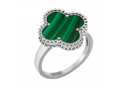 Серебряное кольцо с малахитом