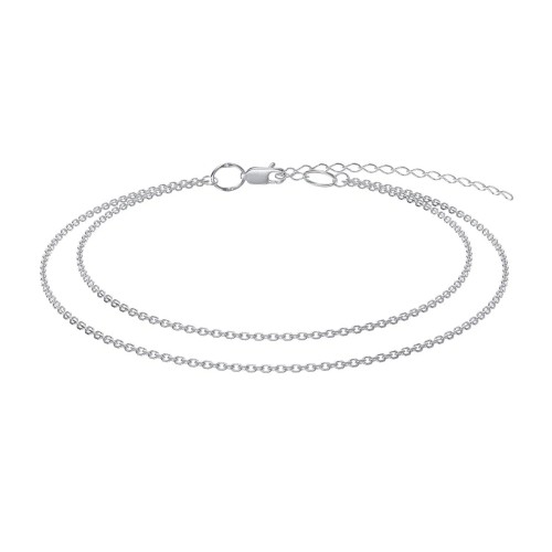 Браслет на ногу из серебра 