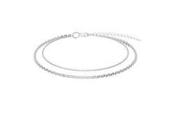 Браслет на ногу из серебра 