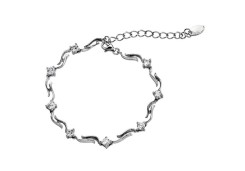 Серебряный браслет с фианитом