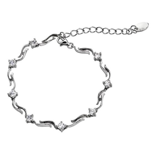 Серебряный браслет с фианитом