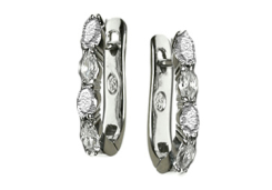 Серебряные cерьги с фианитом