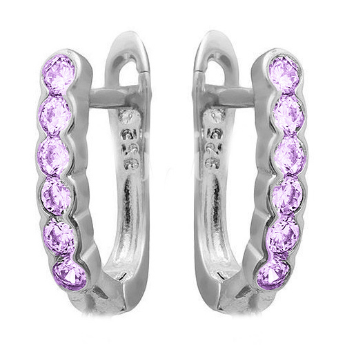 Серебряные cерьги с корундом