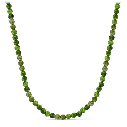 Бусы из серебра с фианитом