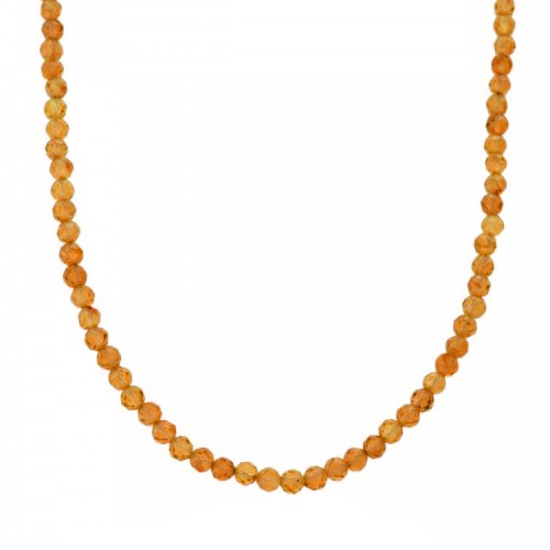 Бусы из серебра с фианитом