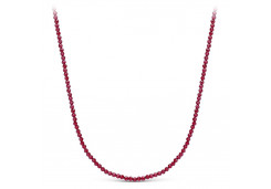 Бусы из серебра с гранатом