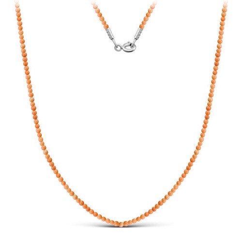 Бусы из серебра с кораллом