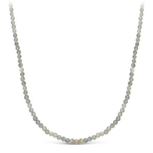 Бусы из серебра с лабрадором